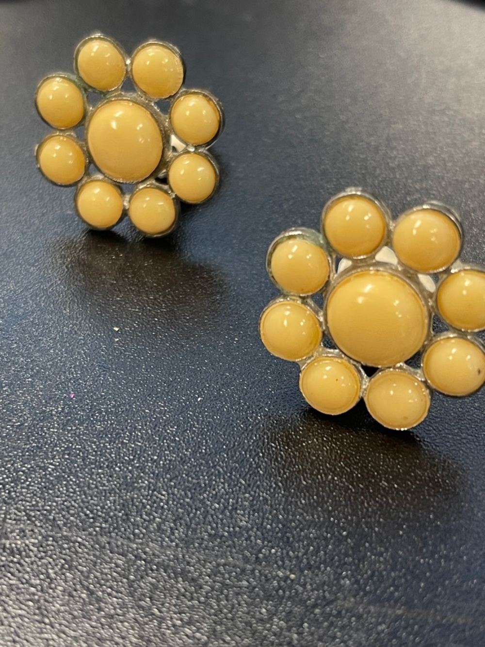 Yellow Floral Cluster Stud Earrings - Women Jewelry-C3